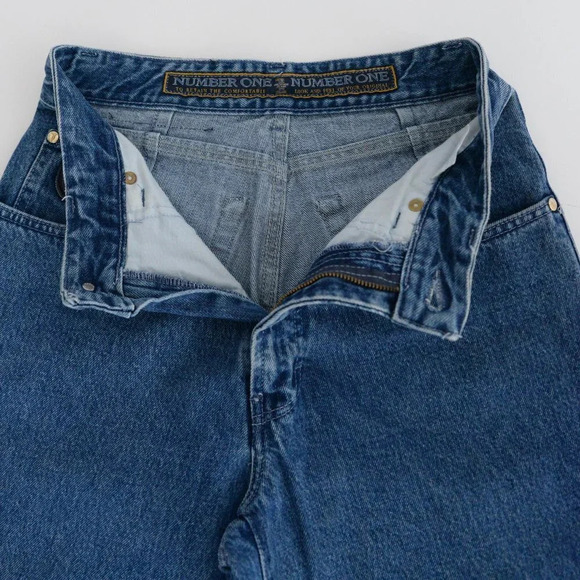 Vintage 80's Number One Trussardi Tapered Leg High Waisted Denim Mom Jeans 30 - Picture 12 of 15